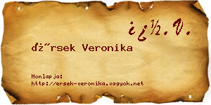 Érsek Veronika névjegykártya