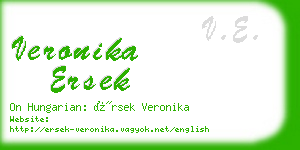 veronika ersek business card